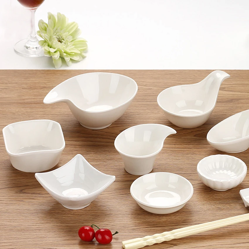 

Chinese Creative Plastic double Sauce Dish Decorative Food Plate ginger, garlic, butter Trays Holder Creative Gift with logo