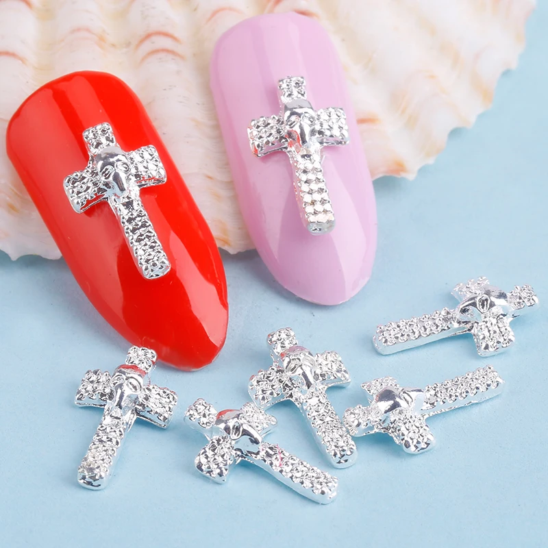 Blueness 10 шт./лот серебристые металлические легированные крестики принадлежности