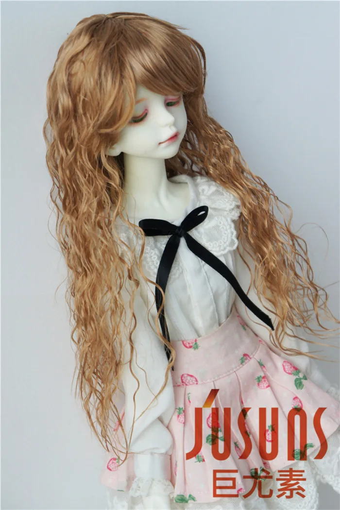 JD041 1/6 1/4 1/3 длинная волнистая кукла syntheitc мохер парики Suir для размера 6 7 дюймов 8 9 10