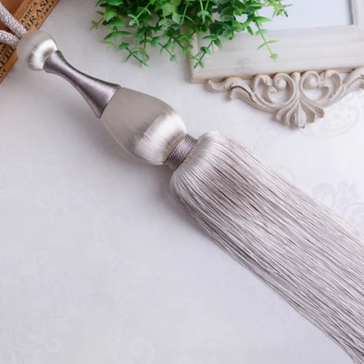 Beige XWL 2 шт. занавес кисточка башня ремни Tiebacks Висячие связывающие веревки пояс мяч держатель с крючком и пряжкой занавес аксессуар Tieback - Цвет: Beige
