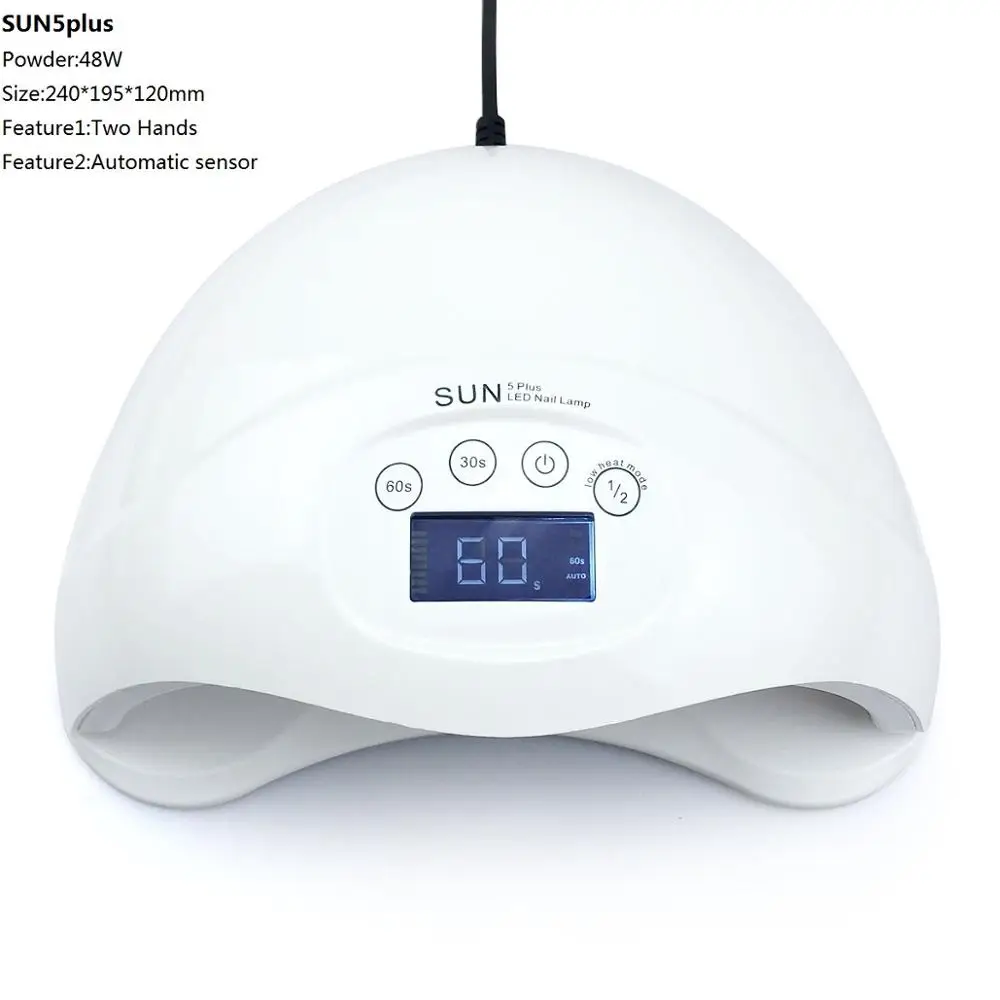 SUN 5plus 48 Вт/54 Вт SUN5 Plus УФ светодиодный светильник для ногтей лампа для маникюра 36 шт. светодиодный бисер Солнечная лампа для сушки ногтей для отверждения ногтей лампа для сушки гель-лака - Цвет: SUN 5plus