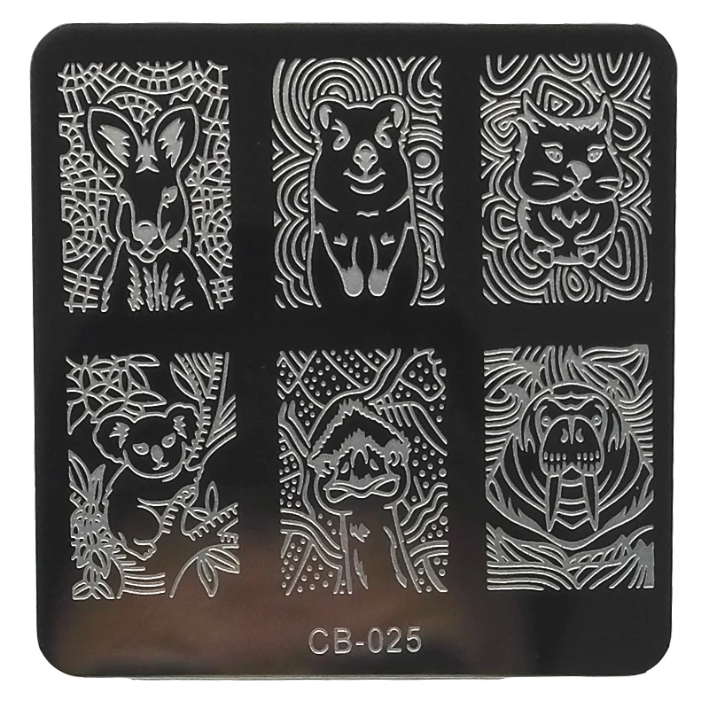 Новое поступление 1 шт. 6 см модные пластины для стемпинга ногтей из нержавеющей