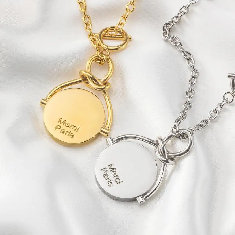 Окисленное винтажное ожерелье с круглой подвеской в виде монеты для мужчин и