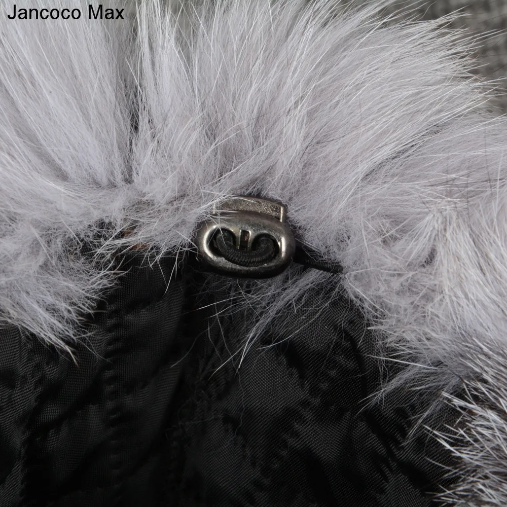 Jancoco Max натуральным лисьим мехом меховые шапки-бомберы зимние Для женщин теплые высокое качество модные бейсболки новое поступление S7148