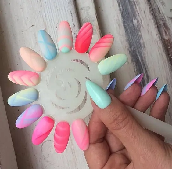 2020 маникюрный дизайн ногтей демонстрация тенденций полка 10 шт. распродажа колесо