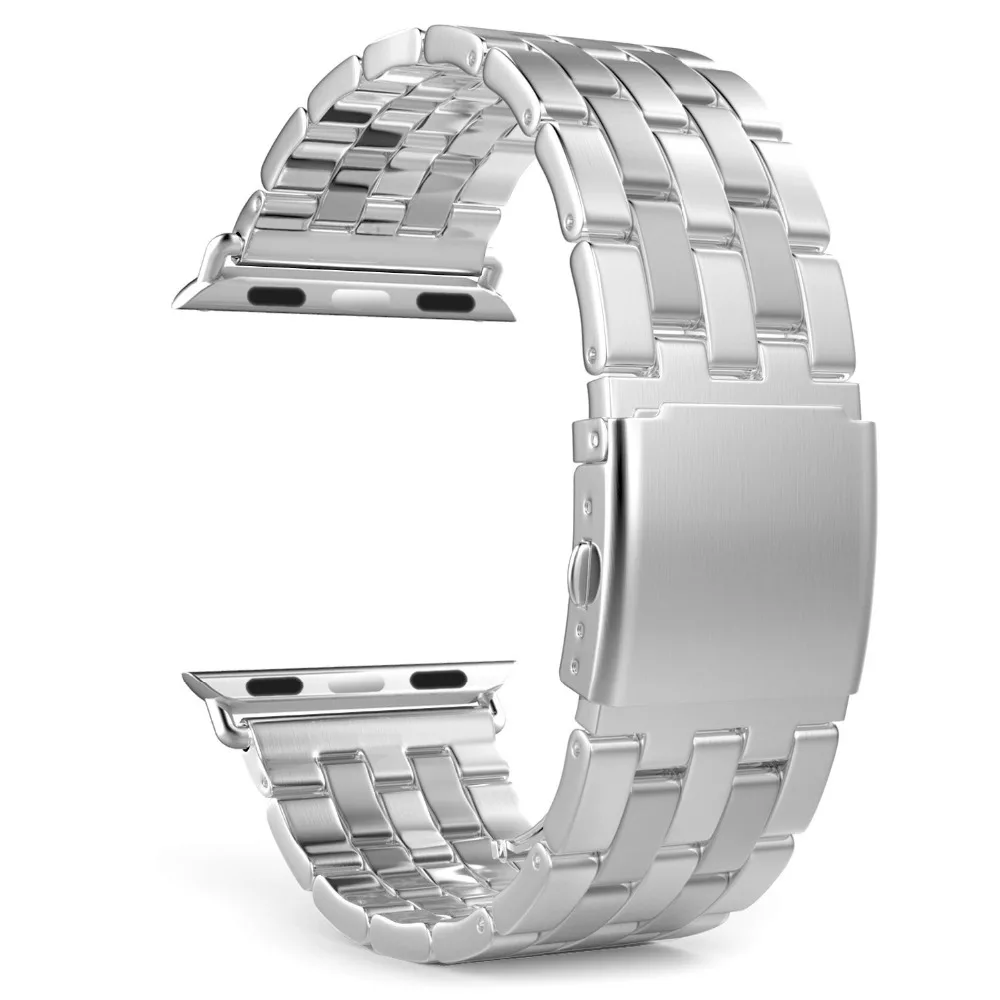 Business style Stainless Steel watch band strap For Apple Watch Band 40mm 44mm 38mm 42mm iWatch series 1 2 3 4 Link Wrist band