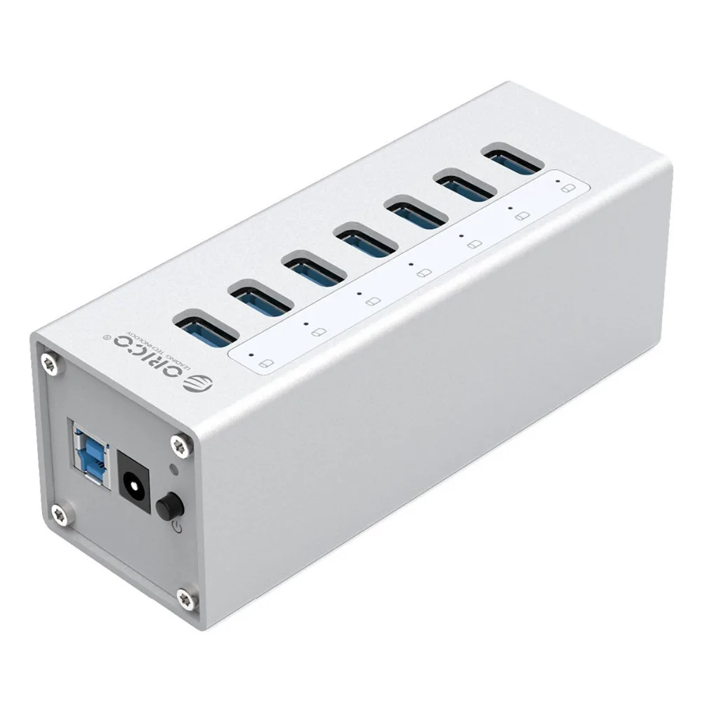 

2022.NEW ORICO A3H7 ER Design High Speed Aluminum USB3.0 Hub Splitter 7-Port USB 3.0 Hub Computer Hub Pc Accessories Hub With