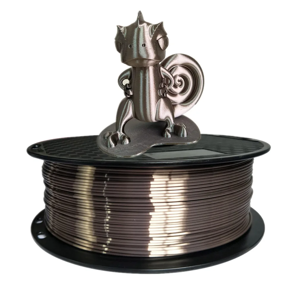 Silk Rose Gold США, Испания, Китай, склад, 1,75 мм, 1 кг, шелк, металл, как PLA нить для FDM 3d принтера, расходные материалы, ручка, материал, материалы для печати - Цвет: Silk Rose Gold
