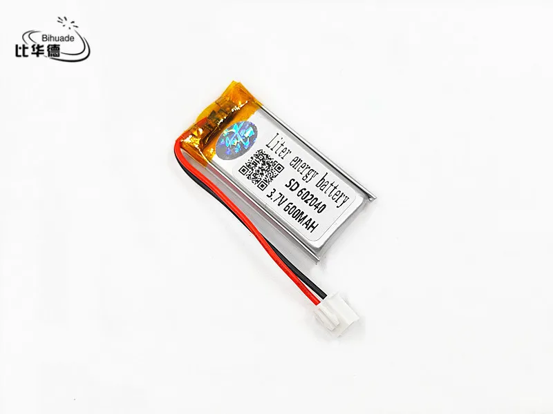 XHR-2P 2,54 600 мА/ч, 602040 3,7 V литий-полимерный аккумулятор MP3 MP4 MP5 Перезаряжаемые батареи
