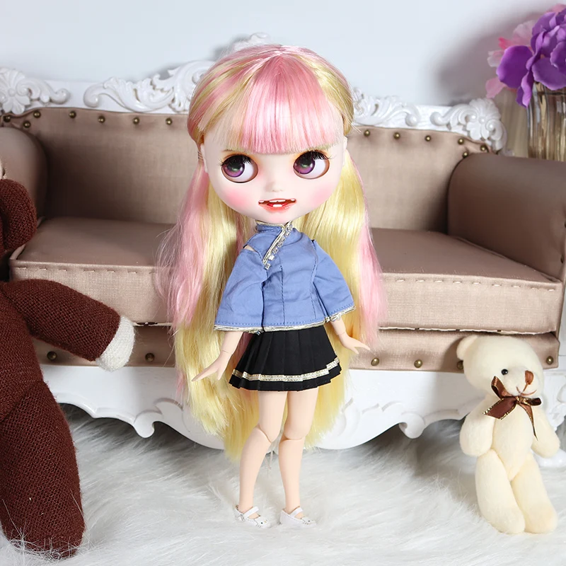 ICY Nude Blyth Кукла № 2 открытый рот с зубами резные губы матовые лица суставы тела сонные глаза 1/6 bjd, licca, jerryberry, pullip