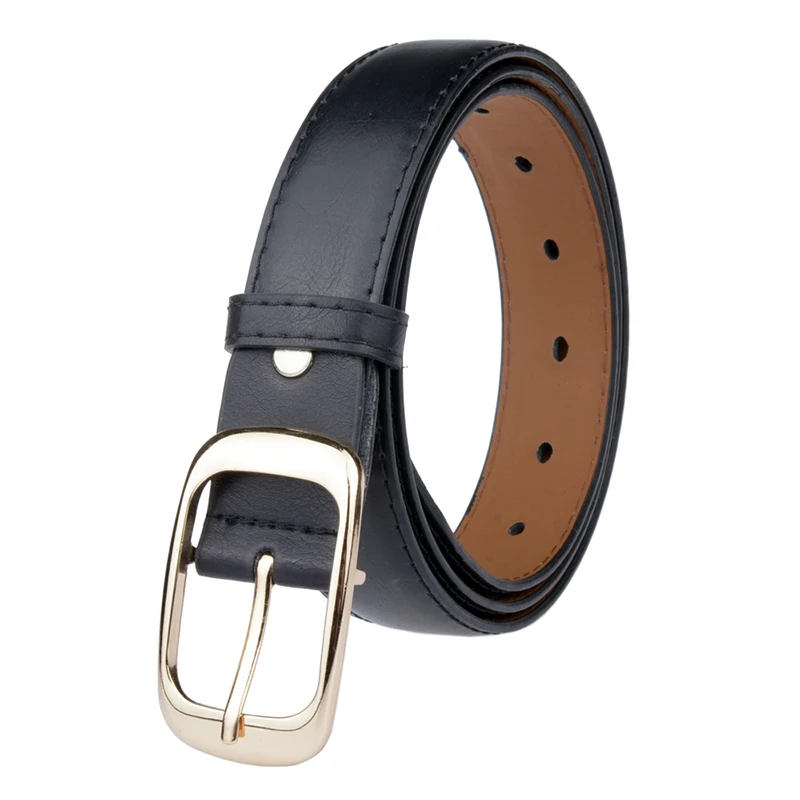 ROSASSY Men Women PU Leather Belt Metal Pink Buckle Design Causal Belts Male Clothing Accessories Off White | Аксессуары для