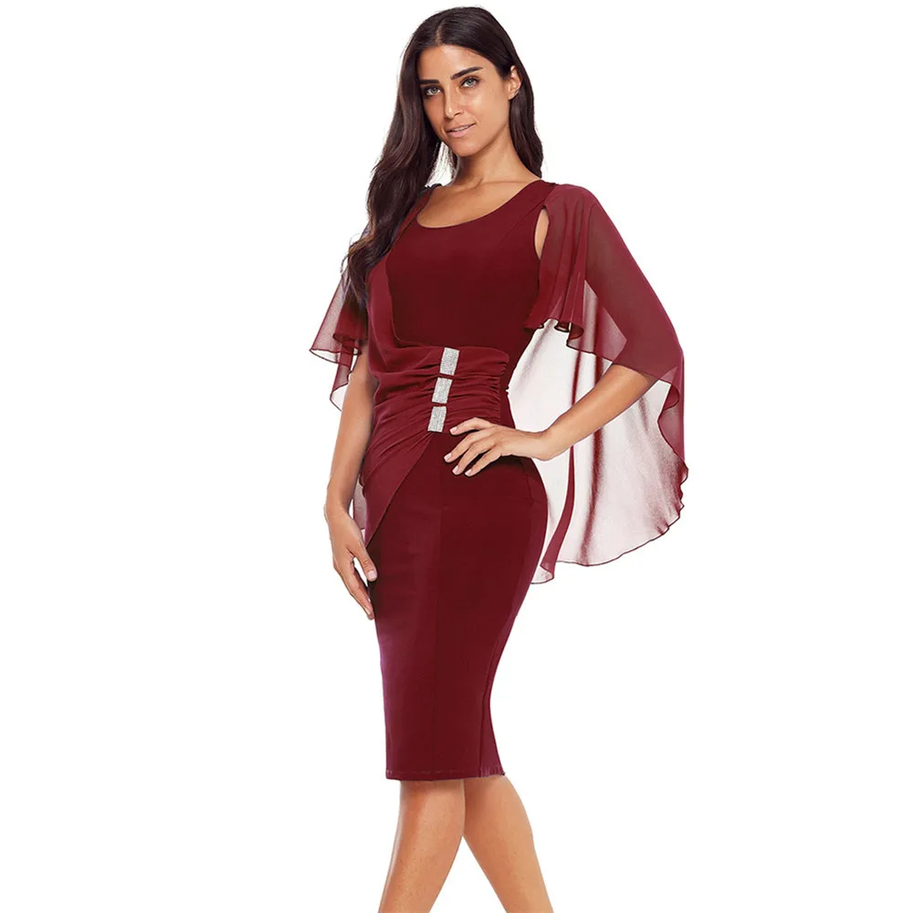 Women dress summer batwing sleeve pencil sexy elegant fashion party |