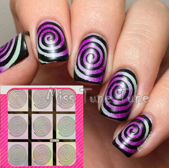 1 лист лазерный Серебряный винил для ногтей трафареты дизайна наклейки на