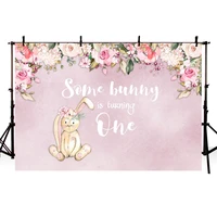 mehofoto birthday backdrop for baby shower pink petter rabbit 1th birthday party banner decoration background for photo studio