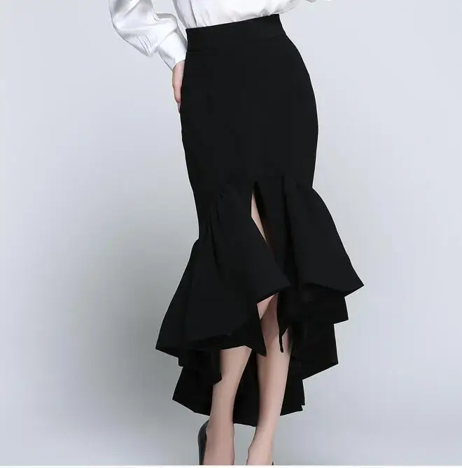 SIPAIYA/2017 брендовая новая сексуальная юбка Русалочки для вечеринки с оборками