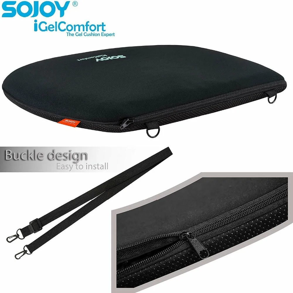 Ортопедическая дышащая гелевая Подушка для сиденья Sojoy iGelComfort Coccyx охлаждающая