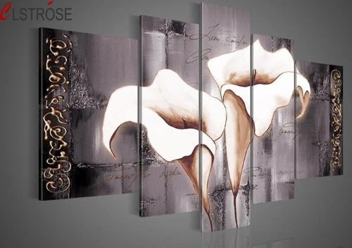 CLSTROSE Rushed No Framed 5 шт. лилия модный цветок настенная живопись украшение для дома