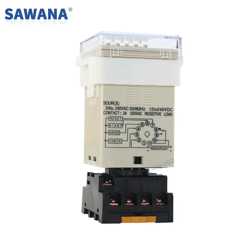 Реле времени Цифровое реле включение и задержка 8 режимов SPDT 24 0 1 В переменного