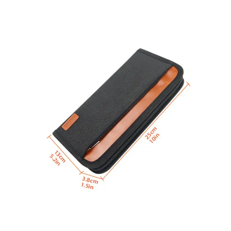 Портативный RFID Блокировка Дорожная сумка Кошелек Органайзер на молнии для паспорта билетов ID держатель