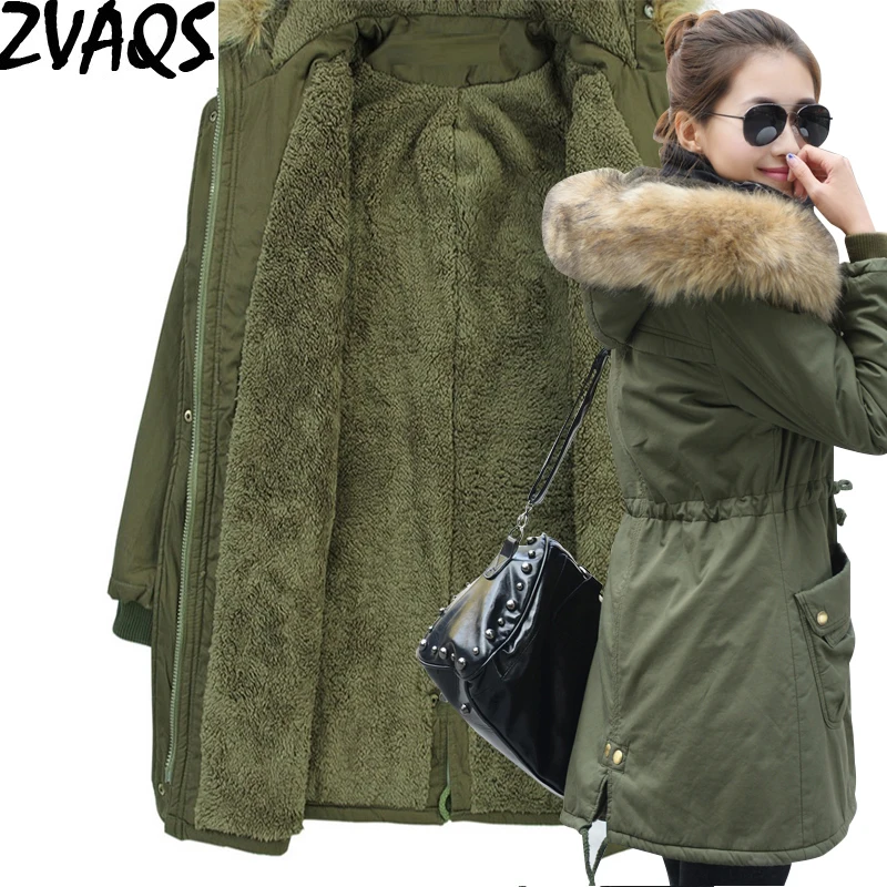 Женская теплая куртка ZVAQS толстая зимняя размера плюс 4XL из искусственной овечьей