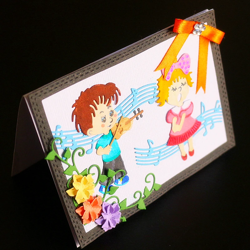 VCD35 мальчик девочка резки металла штампы для трафареты скрапбукинга карточки