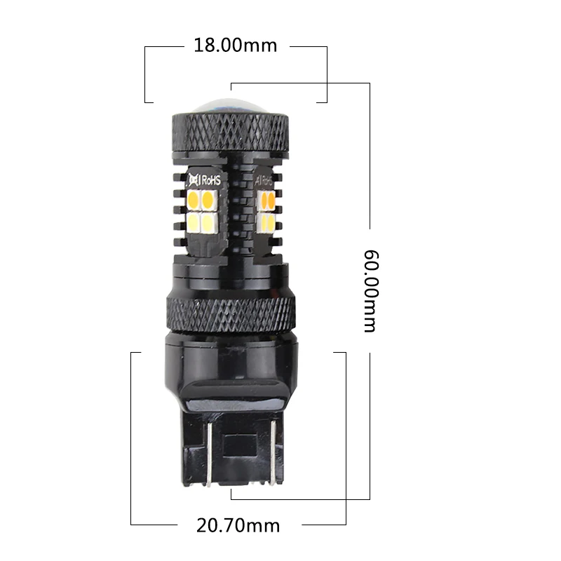 R8 2 шт. 3030 16SMD автомобильный 1157 P21/5 Вт 7443 3157 3357 Янтарный указатель поворота/белый