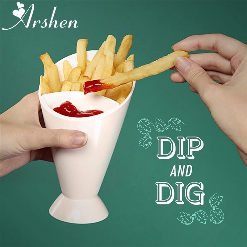 Arshen французский Картофель чип-конус Салат чаша для макания кухня ресторан