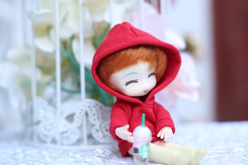 Obitsu11 OB11 cu-poche худи с изображением куклы пальто и штаны подходит для 1/12 BJD кукольные
