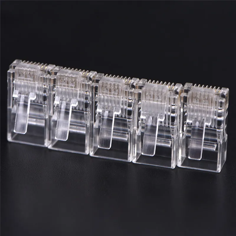 50 шт. RJ45 CAT5 CAT5e CAT6 переходник Кристалл сетевой модульный разъем 8P8C для компьютеров