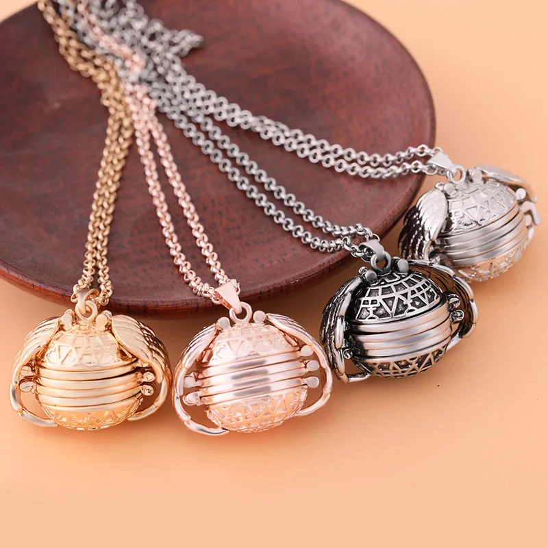

2019 DIY Photo Storage Pendant Rose Gold 4 Colors Angel Wings Locket Necklace Simple Fashion Women Romantic Accessories Jewelry