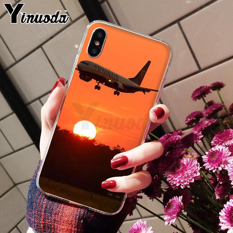 Yinuoda Airplane At The Sunrise Airplane мягкий чехол из ТПУ для телефона iPhone 6S 6plus 7 7plus 8 8Plus X Xs MAX 5 5S XR - Цвет: A3