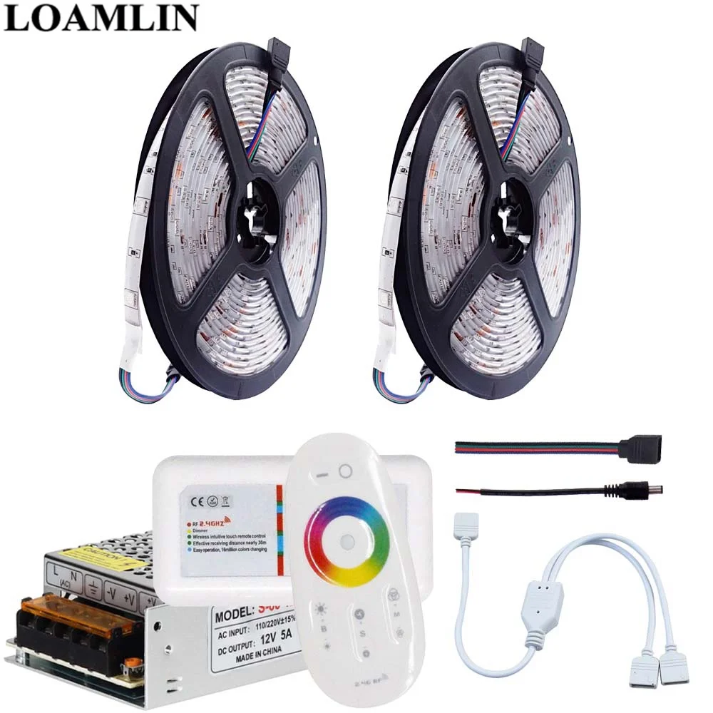 5 м 10 15 20 5050SMD RGB Светодиодная лента гибкий свет 30 светодиодов/м 2 4 г Led контроллер
