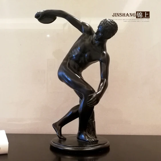 

Европейская фигурка дискобола из смолы, винтажная Мужская статуя, домашний декор, предметы для украшения комнаты, офиса, ретро, люди, Спорти...