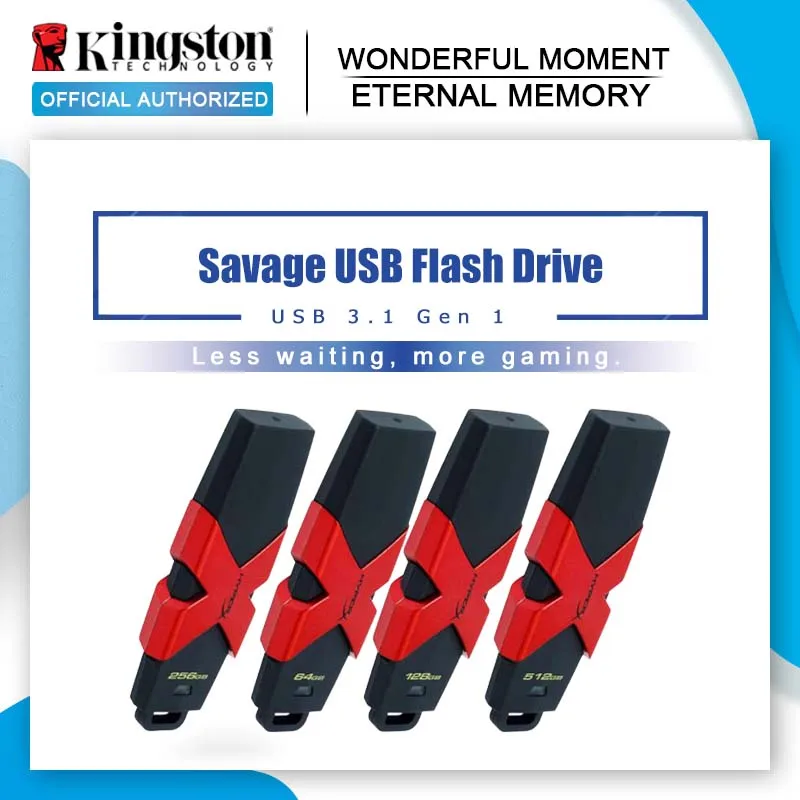 Kingston HyperX Savage USB 3 1 флэш накопитель 512 ГБ диск HXS3 64 Гб 128 256 350 с высокой скоростью