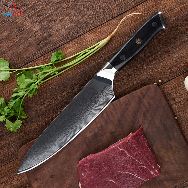 2017 Новый дамасский нож FINDKING с ручкой G10 8 дюймов профессиональный шеф повар 67