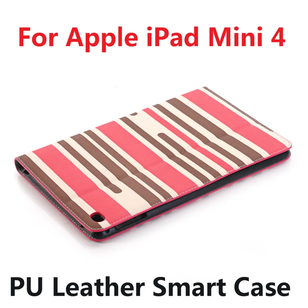 Полосатый узор чехол для нового iPad Mini 4 7 9 дюймов Простота PU кожа Смарт Обложка