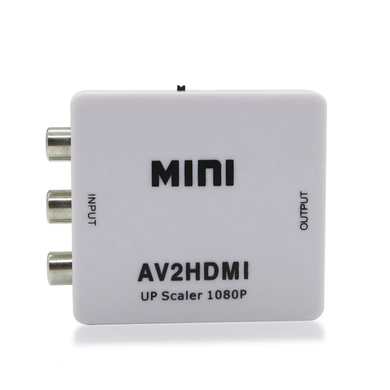 Renensin AV к HDMI RCA 1080P AV2HDMI Mini конвертер сигнала для ТВ VHS видеомагнитофон HD DVD PS4 плееров