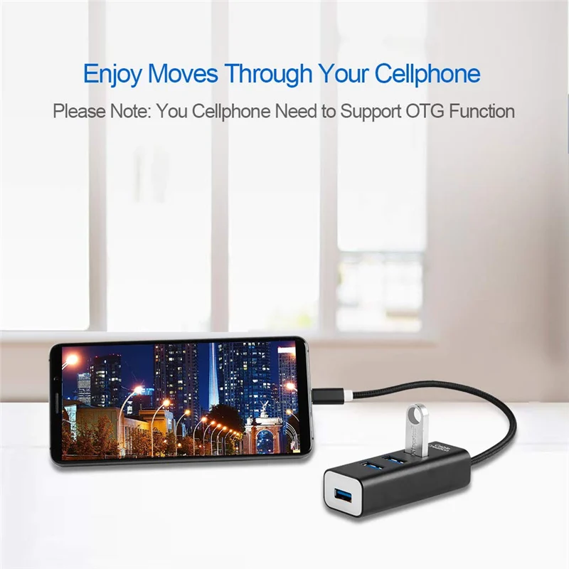 USB хаб с портом Type C адаптер для 4 портового 3 0 совместимый Chromebook Pixel Samsung S9/S8 мышью