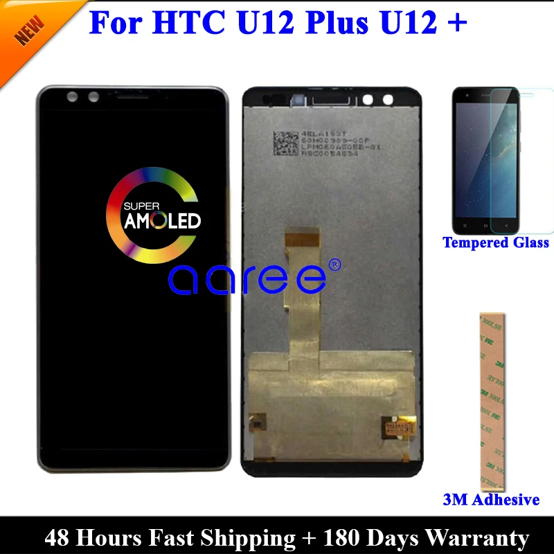 ЖК дисплей Super AMOLED для HTC U12 Plus экран сенсорный дигитайзер в сборе|Экраны мобильных
