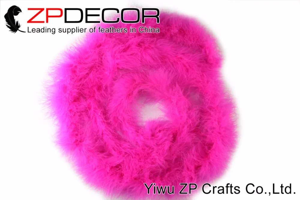 

ZPDECOR 20 Yards/Lot 20g High Quality Hot Pink Marabou Feather Boa In Stock