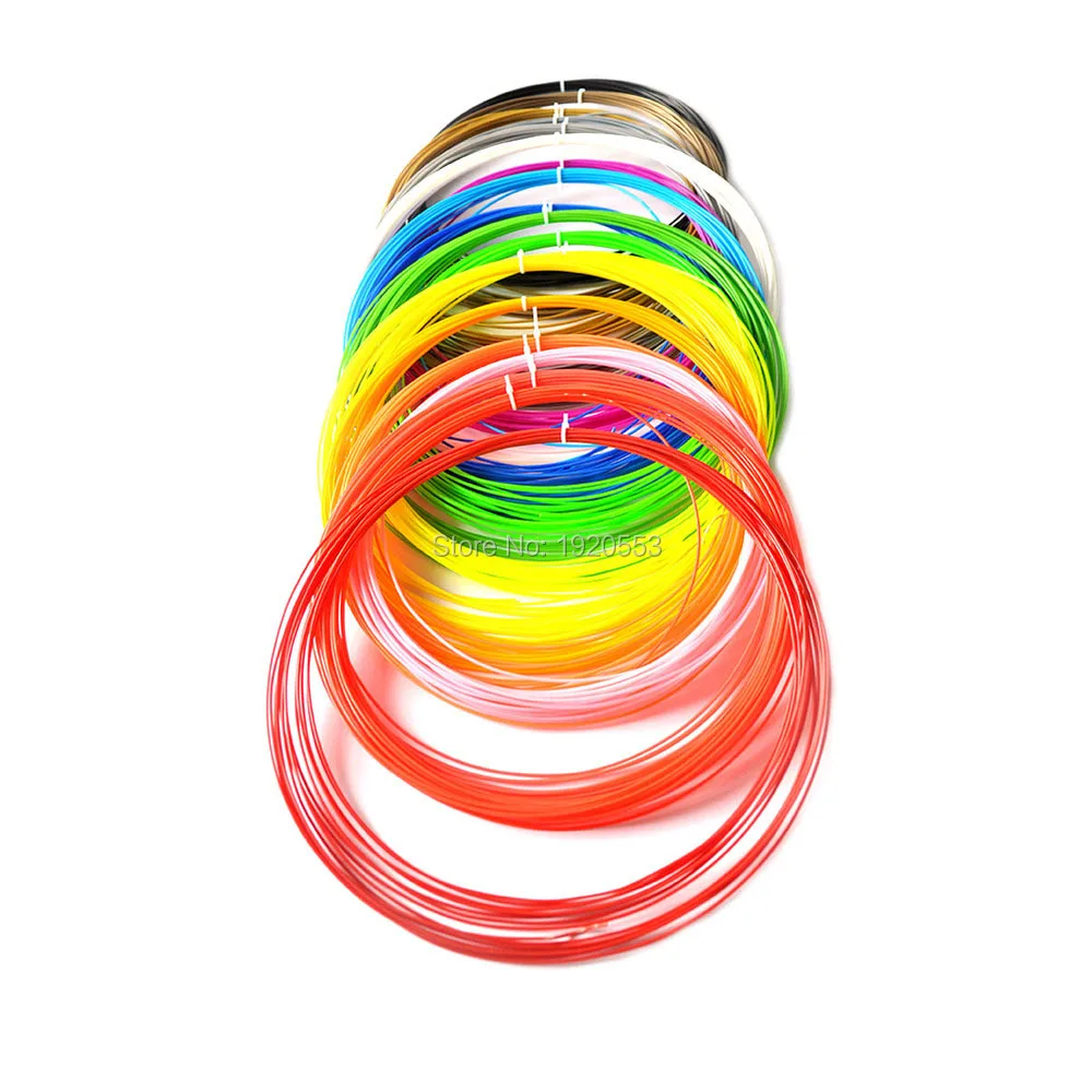 20 видов цветов X 10 м или 5 PLA 3D принтер нити печать Ручка провода 1 75 мм расходные