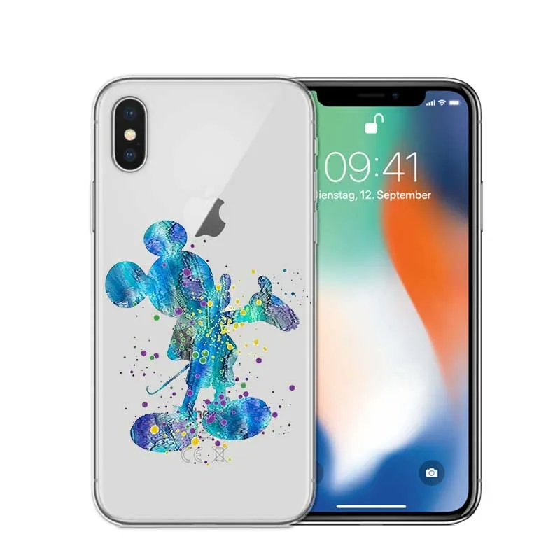 Акварельный белоснежный Бэмби Стич Русалка чехол для телефона для Coque iPhone 11 Pro X XR XS Max 8 7 6 6S Plus 5 5S SE чехол Fundas