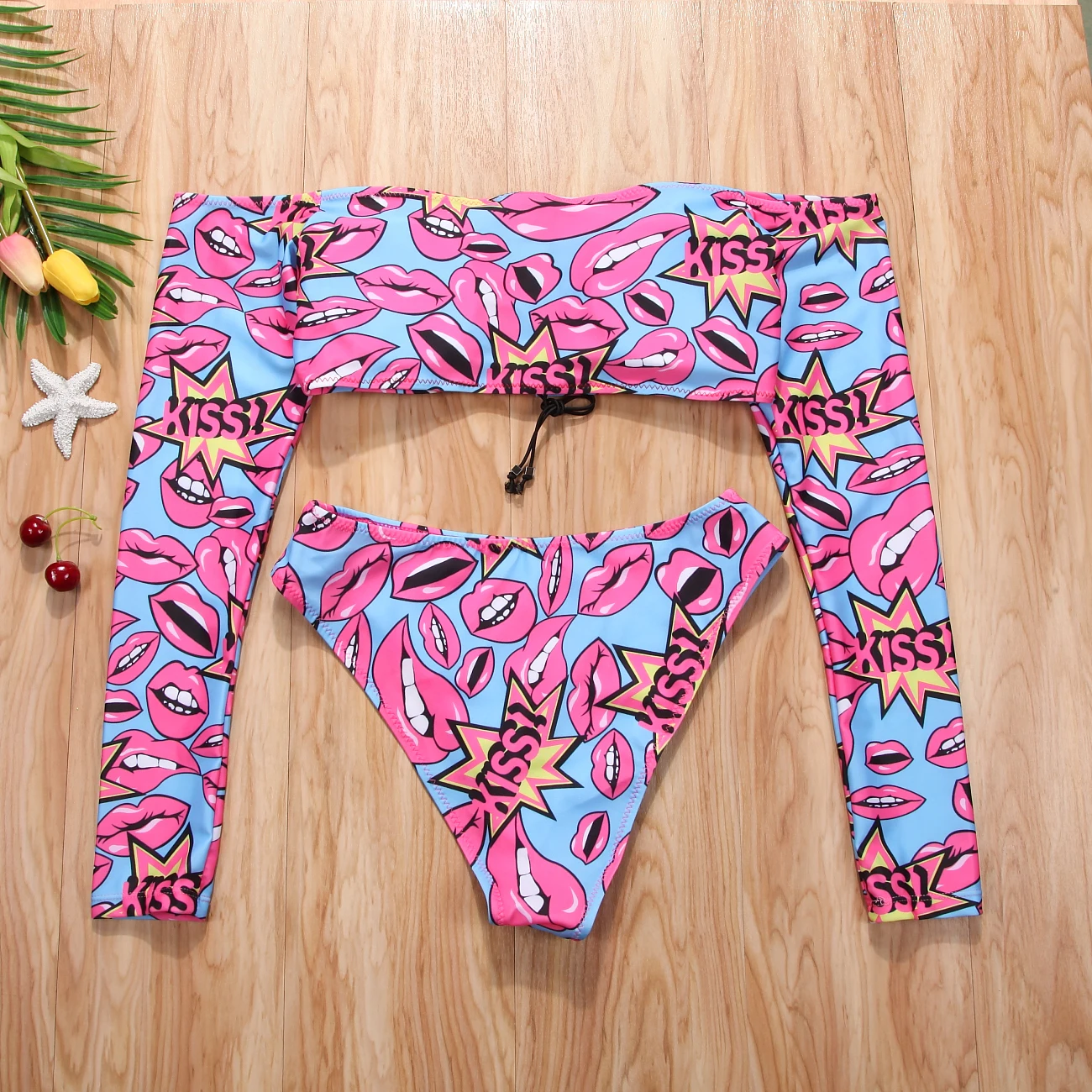 2018 разноцветные женские купальники с длинным рукавом бандажные сексуальные