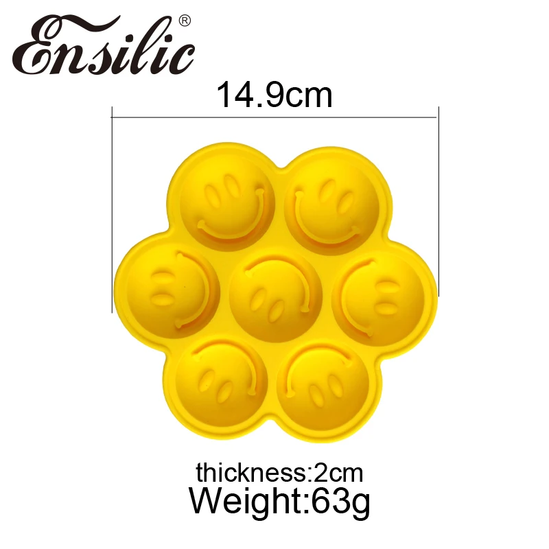 Симпатичные улыбающееся лицо силиконовые формы для кубиков льда качество