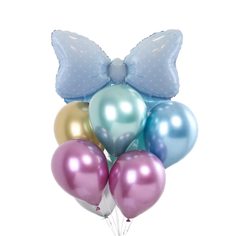 8 шт. Babyshower пол раскрыть фольга Воздушные шары День рождения украшения Дети Детские игрушки набор для домашней вечеринки гелиевые шары - Цвет: blue