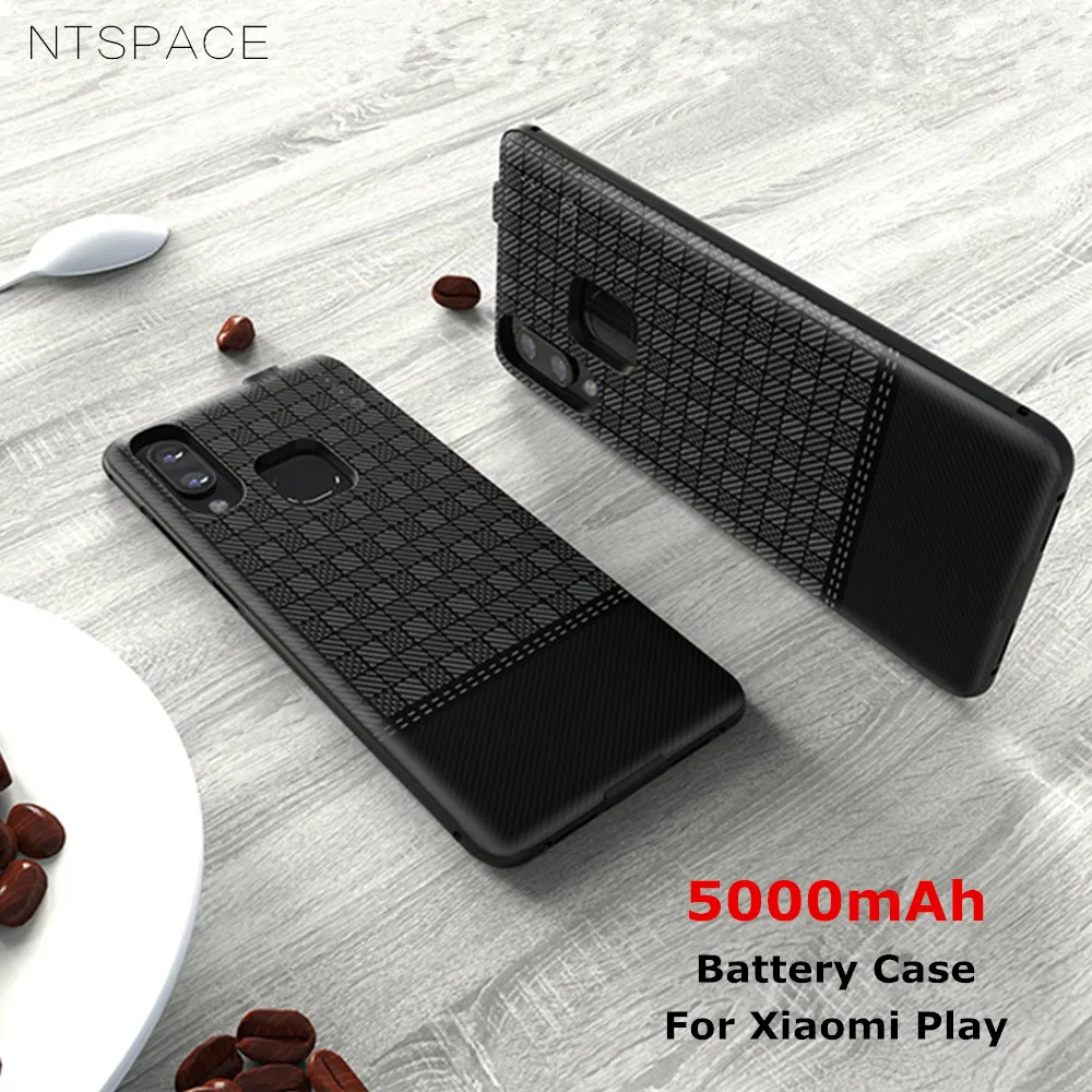 NTSPACE Мощность чехол для Xiaomi Mi Play со встроенным устройством зарядки аккумулятора