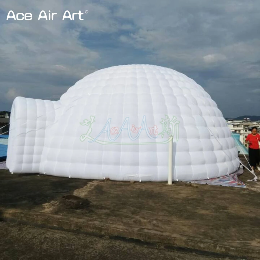 8 м гигантский белый надувной igloo палатка, воздушный купол модель шатер для демонстрации