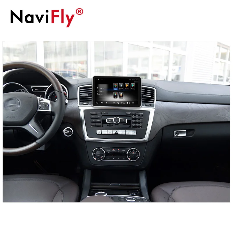 NaviFly 3G RAM 32G ROM 4G LTE автомобильный аудио gps радио плеер для Benz ML W166 2012 2015 с 9 &quotfull touch