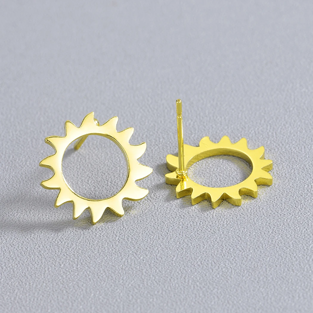 Женские серьги пусеты Kinitial Винтажные солнце в стиле бохо|Серьги-гвоздики| |