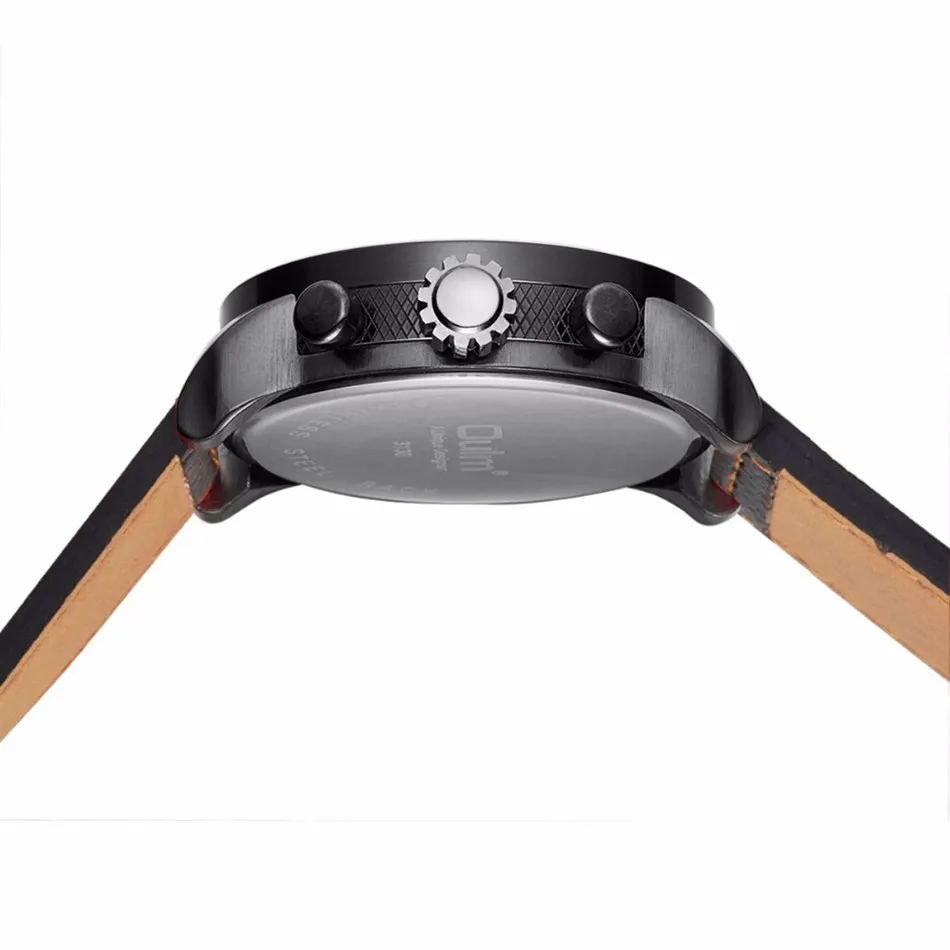 OULM брендовые оригинальные модные спортивные часы для мужчин с двойным кожаным